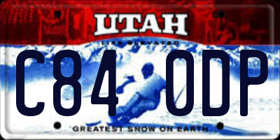 UT license plate C840DP