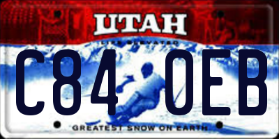 UT license plate C840EB