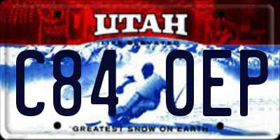 UT license plate C840EP