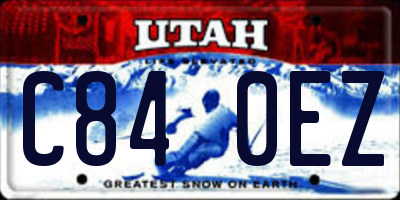 UT license plate C840EZ