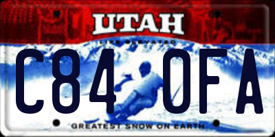 UT license plate C840FA