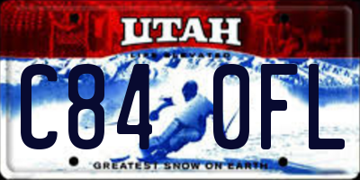 UT license plate C840FL