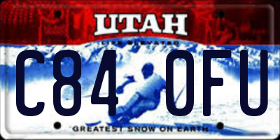 UT license plate C840FU