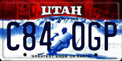 UT license plate C840GP
