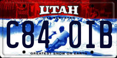 UT license plate C840IB