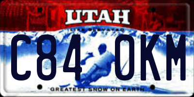 UT license plate C840KM