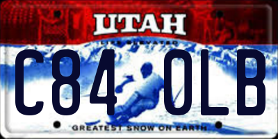 UT license plate C840LB