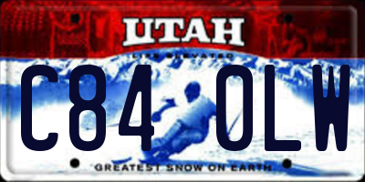 UT license plate C840LW