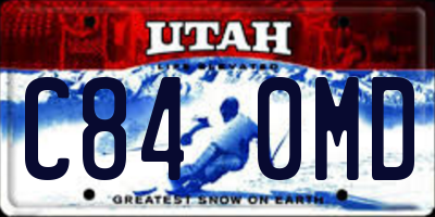 UT license plate C840MD