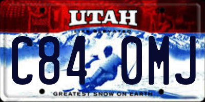 UT license plate C840MJ