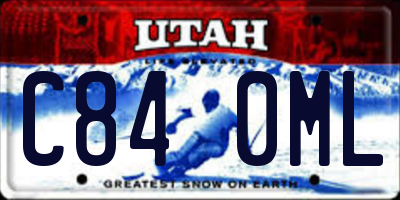 UT license plate C840ML