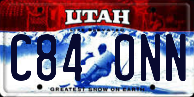 UT license plate C840NN