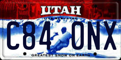UT license plate C840NX