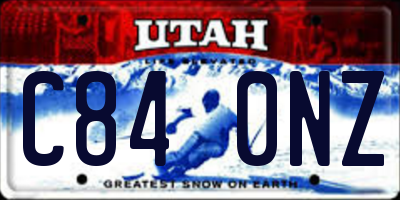 UT license plate C840NZ