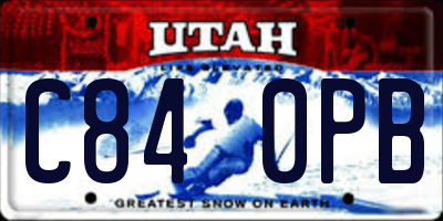 UT license plate C840PB