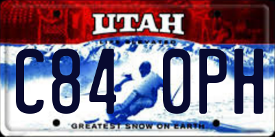 UT license plate C840PH