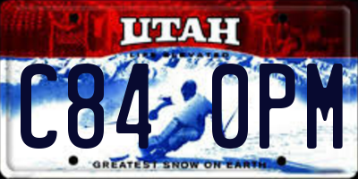 UT license plate C840PM