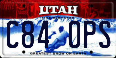 UT license plate C840PS