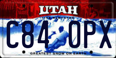 UT license plate C840PX