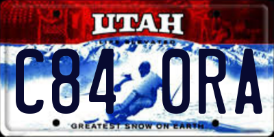 UT license plate C840RA