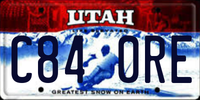 UT license plate C840RE