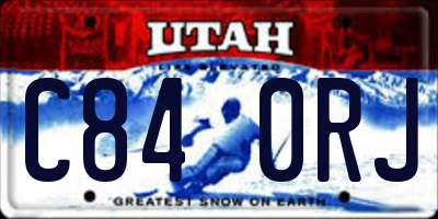 UT license plate C840RJ