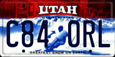 UT license plate C840RL
