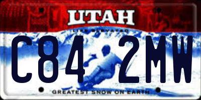 UT license plate C842MW