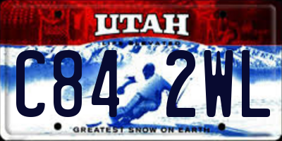 UT license plate C842WL