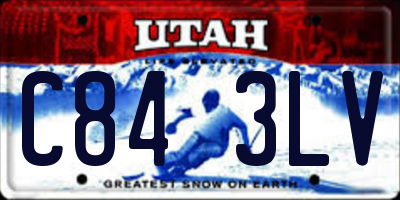 UT license plate C843LV
