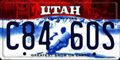 UT license plate C846OS