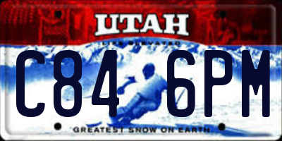 UT license plate C846PM