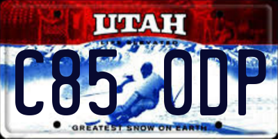 UT license plate C850DP