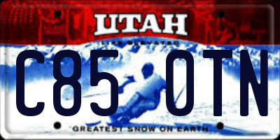 UT license plate C850TN
