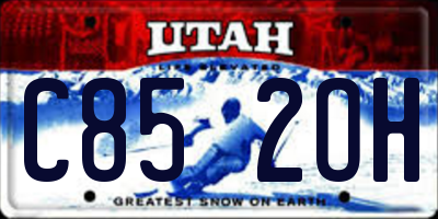 UT license plate C852OH