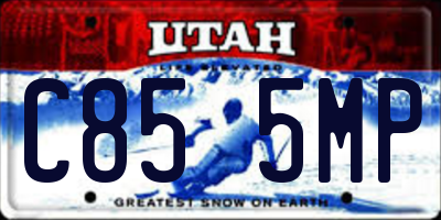 UT license plate C855MP