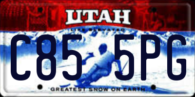 UT license plate C855PG