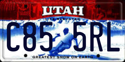 UT license plate C855RL