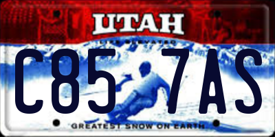 UT license plate C857AS