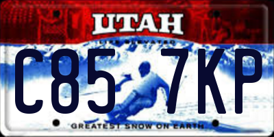 UT license plate C857KP