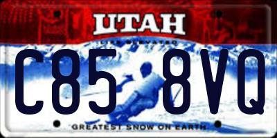 UT license plate C858VQ