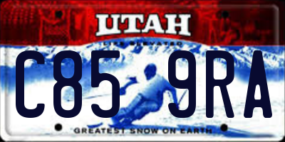 UT license plate C859RA
