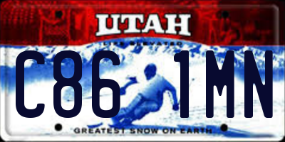UT license plate C861MN