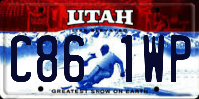 UT license plate C861WP