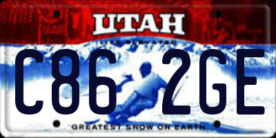 UT license plate C862GE