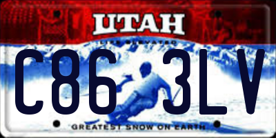 UT license plate C863LV