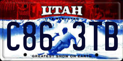 UT license plate C863TB