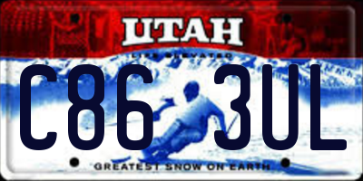 UT license plate C863UL