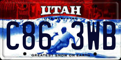 UT license plate C863WB
