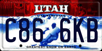 UT license plate C866KB